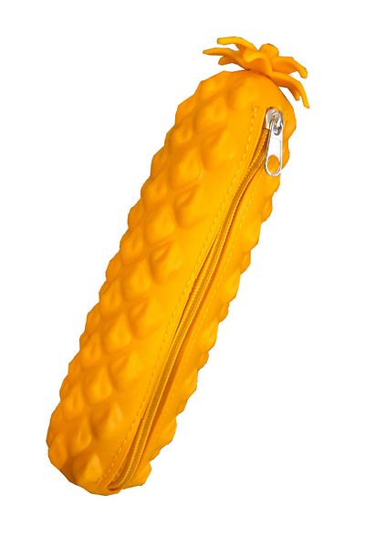 FLY COLOR Silicone Pineapple Figured Pencil Case Yellow