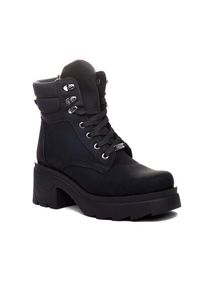 Wickers 2513 Nubuck الجانب سستة كعب سميك أحذية الشتاء النساء