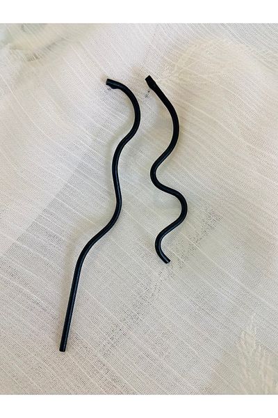 ÇELİKSİLVERTAKI Stoneless Sports Snake Earrings