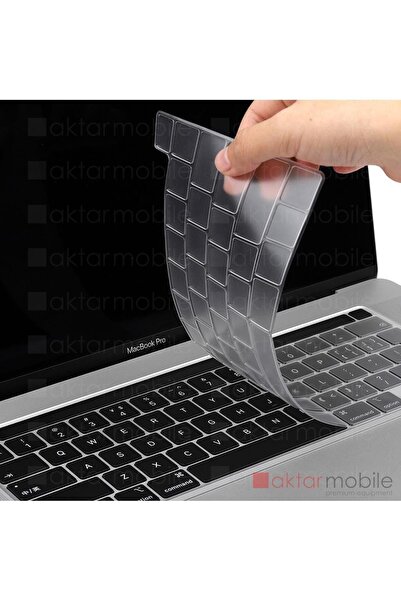 AktarMobile Macbook Pro 13 M2 2022 A2686 Uyumlu Şeffaf Klavye Koruyucu Türkçe...