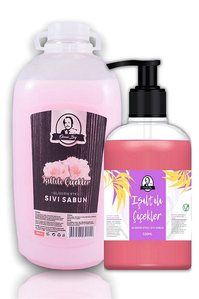 Özcan Bey 2 Liter Sparkling Flowers Liquid Soap + 500ml Sparkling Flowers Advantageous Liquid Soap Set