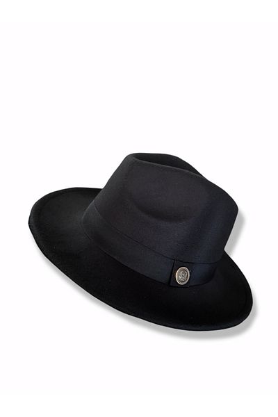 Alle Accessories Unisex Black Fedora Hat