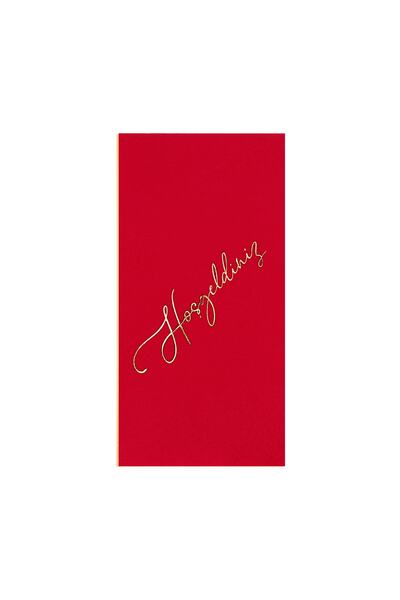 Story مجموعة ترحيب من رقائق الذهب مقاس 33 × 33 سم مكونة من 16 منديل ورقي أحمر...