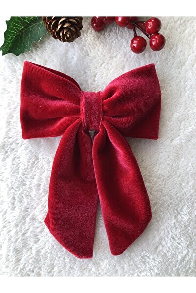 Juno Aksesuar Cataramă cu arc automată din catifea roșie pentru femei