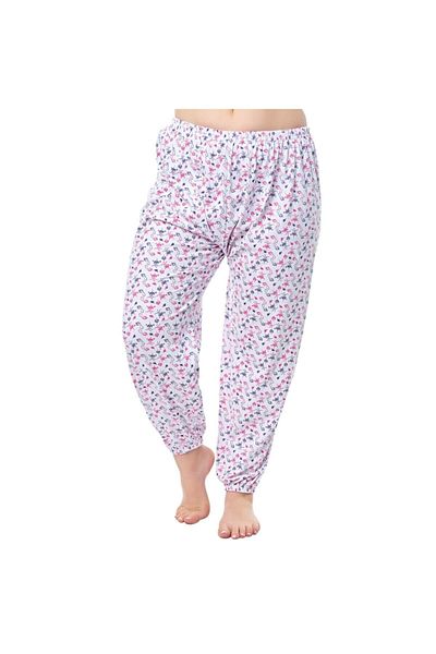 Seher Yıldızı Women's White Printed Pajama Bottoms 6 Pack