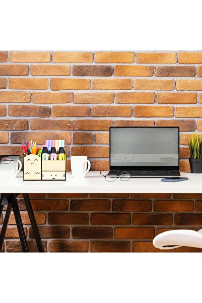 Notpa منظم حامل القلم الخشبي للقطط