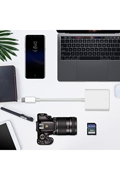 Alfais 4331 Type C Usb 3.1 To Sd Card Reader Kart Okuyucu Sdxc Çevirici Dönüştürücü Adaptör