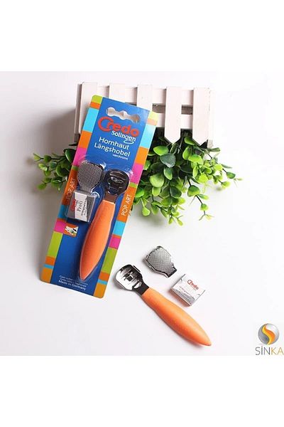 SİNKA Heel Callus Razor Credo Foot Rasp Grater (Rasp and 10 Pcs Razors)