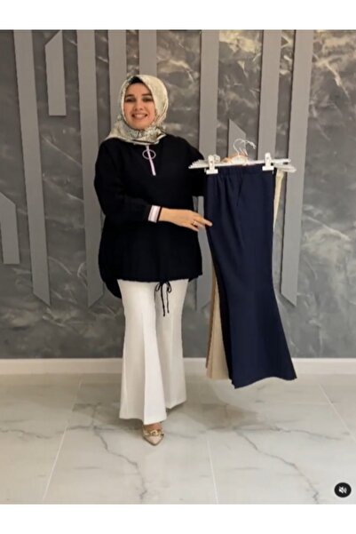 Famelin Ispanyol Paça Beli Lastikli Pantolon