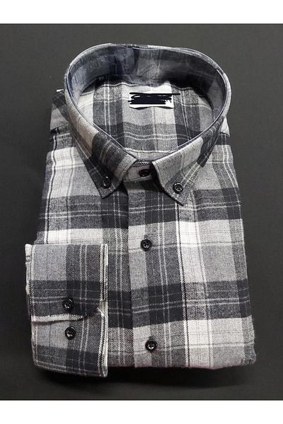 FATELLA Men's Dad Long Sleeve Thick Winter Comfortable Cut Checked Lumberjack Shirt