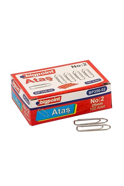Bigpoint Nickel Paper Clip No:2 (25mm) Box of 10