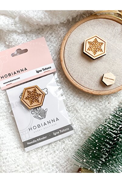 Hobianna Ahşap Mıknatıslı Iğne Tutucu - Kar Tanesi