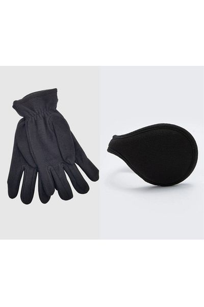 sebura Polar Unixex Χειμερινά Γάντια και Ακουστικά Super Double Fleece Σετ