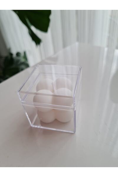 Verda Desing Kutulu Beyaz Küçük Bubble El Yapımı Dekoratif Tasarım Mum