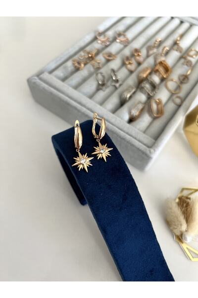 SU PERİSİ TAKI BİJUTERİ أقراط النجمة الشمالية الذهبية من سلسلة VIP