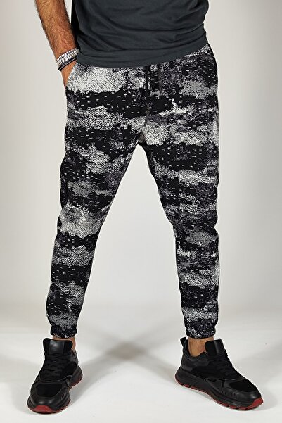 AYYA MEN Jogger Tracksuit Jacquard Black and White Snow Pattern