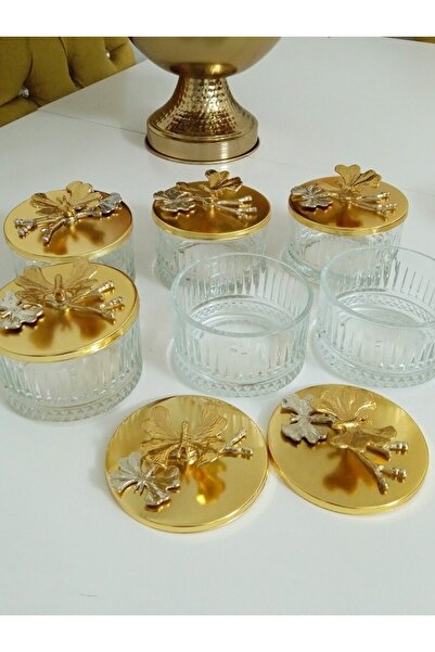 Elzem 6 Li Glass Bowl with Lid - Elysi Glass Cereza Tatlilik Catering