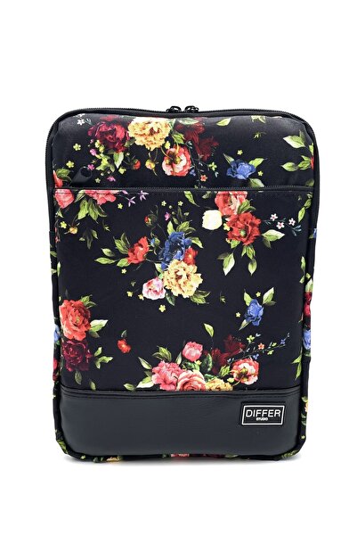 Differ Studio 14'' Inch Flower Patterned Black Laptop/macbook/notebook/briefcase/bag