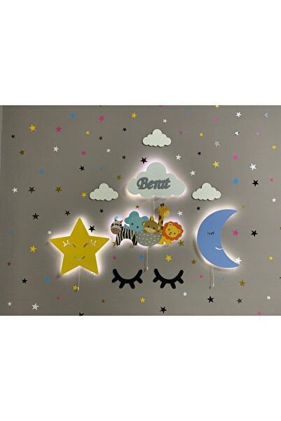 instababyrooms Çocuk Odası Aydınlatma Dörtlü Set 005 - Duvar Dekorasyon Ürünleri