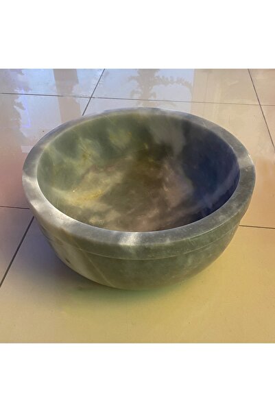 MYM Mermer Yapı Market Tasarım Gri Mermer Kalın Kenar Kurna