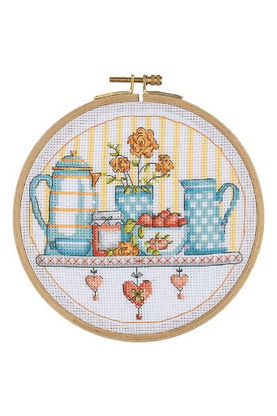 LİLYHOBBYLAND Cross Stitch Wooden Pulley Kit 15.5 Cm