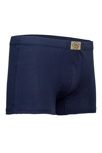 BSM Ανδρικά 2 τεμάχια Navy Blue βαμβακερά ελαστικά μποξεράκια με λάστιχο μέσης