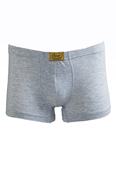 BSM Men's 2-Piece Gray Cotton Rubber Waist Stretch Short Boxers