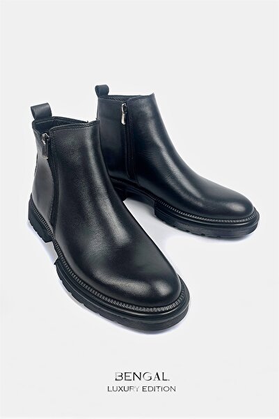 BENGAL حذاء رجالي من الجلد الطبيعي بنسبة 100% من Man Depay مزود بسحاب