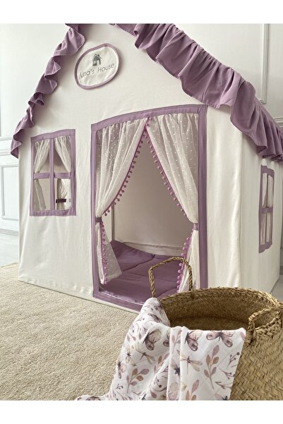 Miniden Çocuk Oyun Evi Lila - Mor Renkli Oyun Çadırı Oyun Alanı