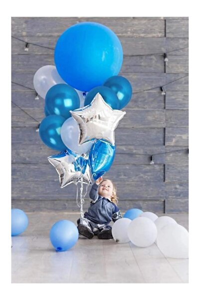 Janissary 30 Adet Mavi Balon Iç Mekan, Dekorasyon, Doğum Günü Partisi