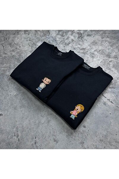 Be Original طاقم الرقبة البلوز شريك عاشق زوجين مزيج 3 موضوع الحب هو مطبوعة