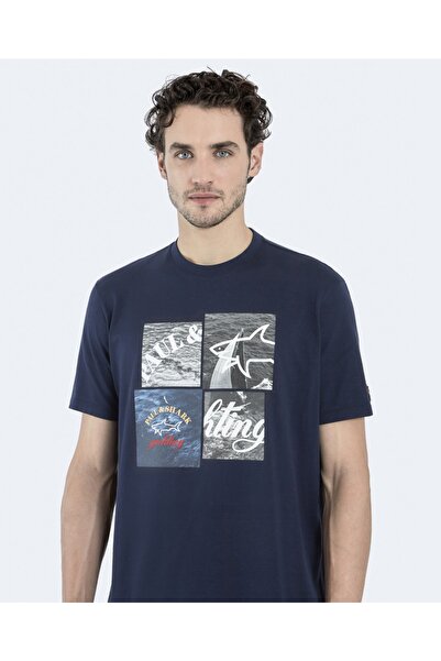 PAUL&SHARK Ανδρικό πλεκτό μπλουζάκι C.w. Βαμβάκι