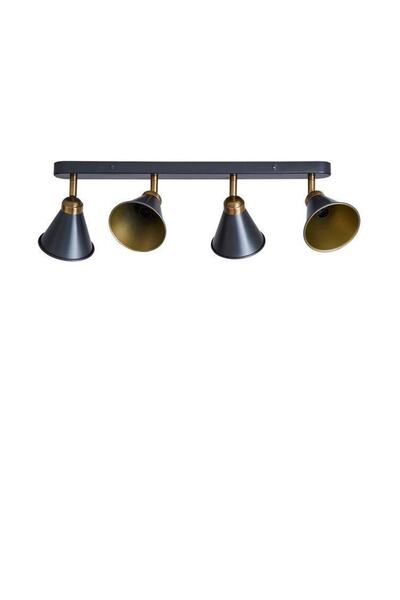 Rsylight Retro Metal Dekotatif Rustik Masa Üstü 4 Lü Sıralı Avize