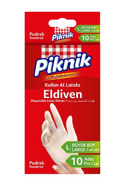 Piknik Latex Gloves Large Size 10 pcs