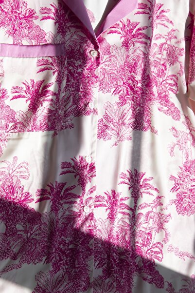 Mita Concept Pamuk Saten Gömlekli Pijama Takımı