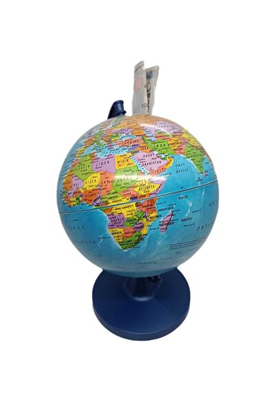 LRS STORE Kumbara Dünya Küresi 16 Cm Çaplı Büyük Boy Çocuk Dekoratif Kumbara ...