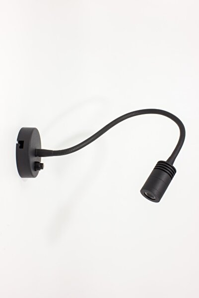 Mikro Light Project Swan Siyah Yatak Başı Okuma Lambası Samsung Ledli Aplik 1.1w GünIşığı