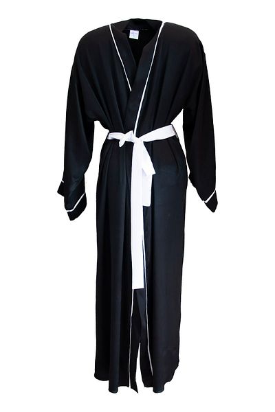 Mita Concept Μαύρο σατέν ανδρικό φόρεμα