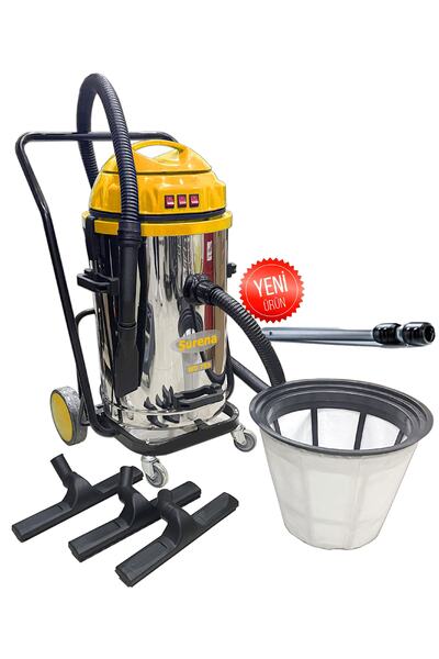 SURENA Wd753 - 3 Motorlu Islak Kuru Sanayi Tipi Süpürge Makinası 3600 Watt