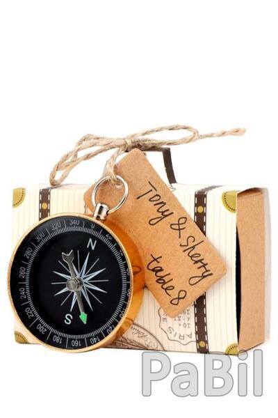 Genel Markalar Şık Hediyelik Hatıra Retro Pusula Özel Hediye Kutusunda Metal Kasa