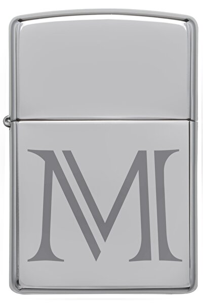 Zippo Çakmak M Harf Gümüş Gri