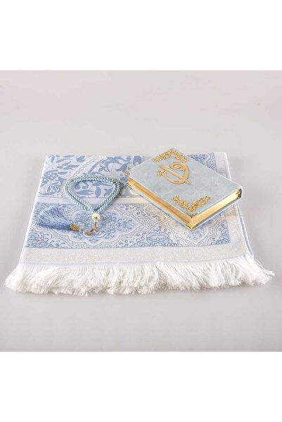 Hayrat Neşriyat Seccade + Tesbih + Kuran Hediye Seti (çanta Boy, Kadife, Açık...