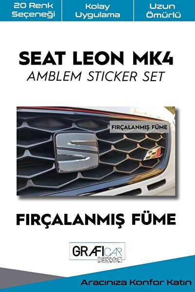 GRAFİCAR شعار سيات ليون Mk4 - مجموعة ملصقات ذات لمسة نهائية مدخنة بعد 2020