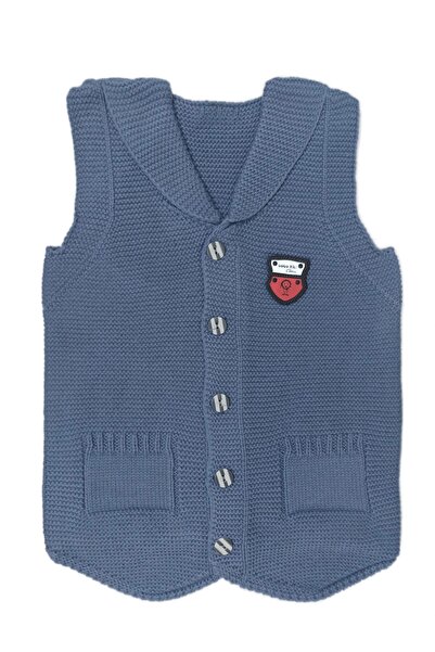 gogo bici Бродирана плетена жилетка Ata за момче