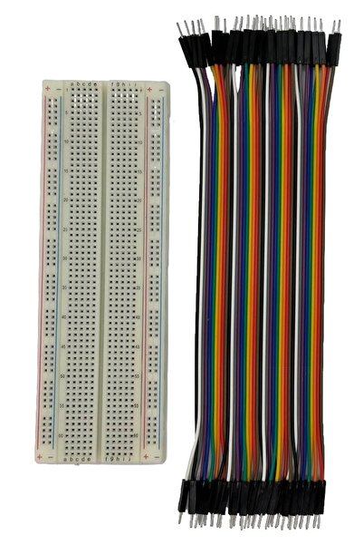 Arduino Projeleri Büyük Boy 830 Pin Breadboard Ve 40'lı Erkek-erkek Jumper Kablo Set