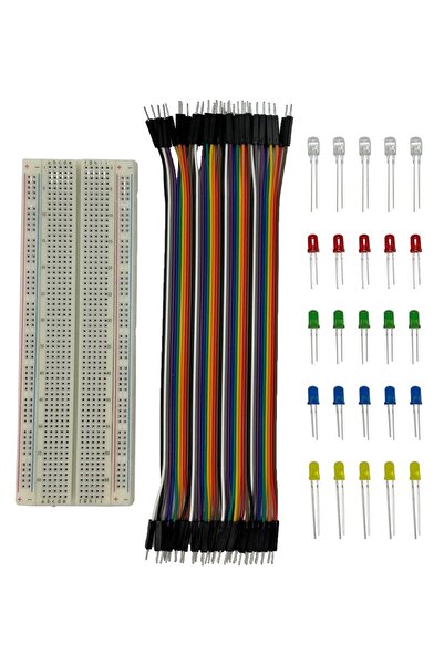Arduino Projeleri Elektronik Başlangıç Seti, Elektronik Malzemeler Breadboard, Jumper Ve Led Seti
