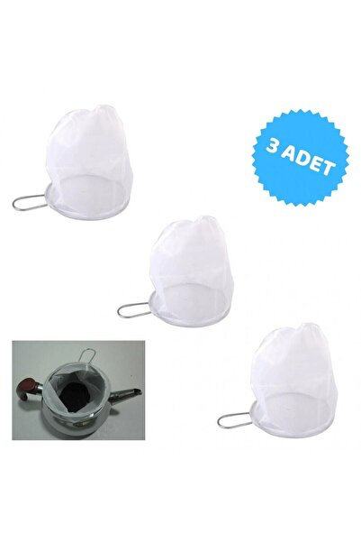 ER-EV Torba Süzgeç, Demlik Süzgeci, Süt Süzgeci, Bitki Çayı Süzgeci, Büyük Boy, 3 Adet No:5