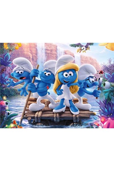 EkoDekor 3boyutluduvarkagitlari Şirinler Çocuk Odası Duvar Kağıdı Vinil