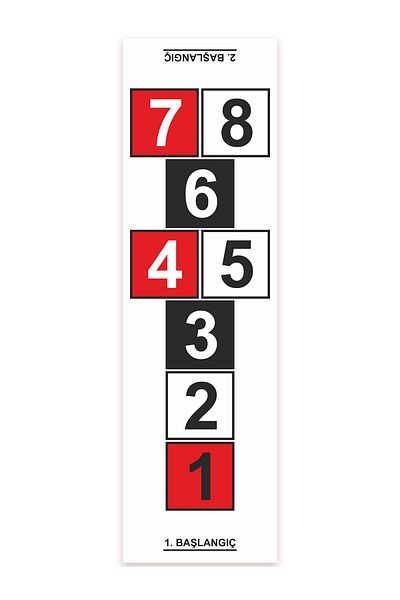 hepenuygun Hopscotch Game (according to the instructions - tarpaulin - 100x340cm)