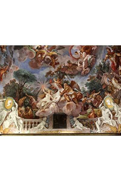 EkoDekor 3boyutluduvarkagitlari Villa Borghese Sanatsal Duvar Kağıdı Kanvas Tek Parca